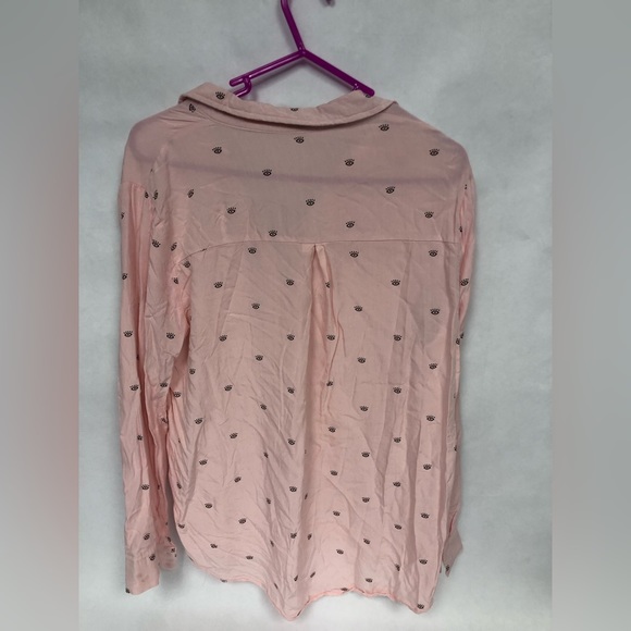 Pink Button Up with Eyes - Picture 2 of 5